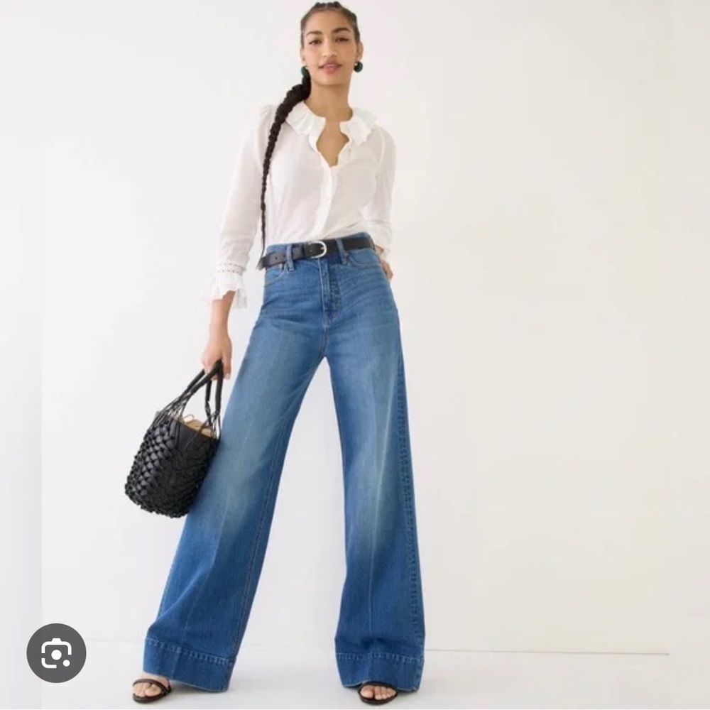 J. Crew Five Pocket Wide Leg Trouser Jeans 31